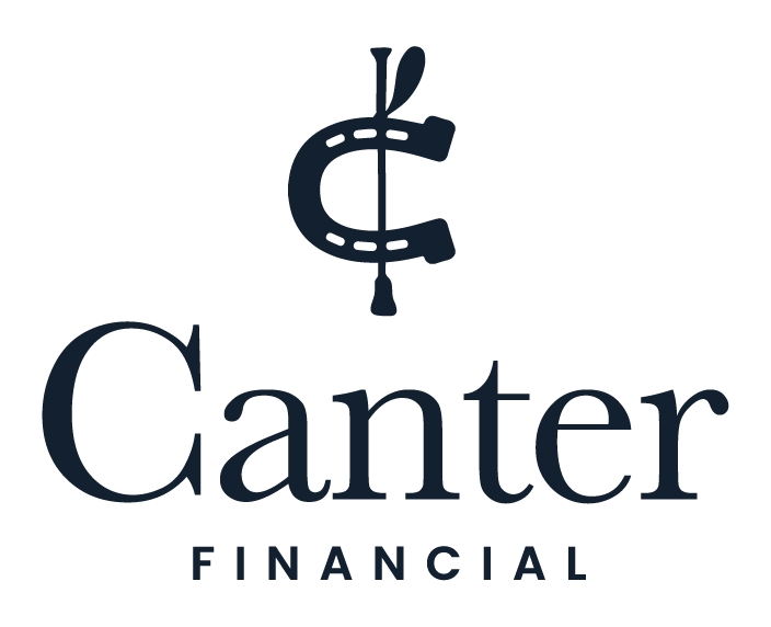 Logo with a stylized dollar sign and the words 'Canter Financial' beneath it.