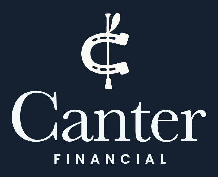 Logo with a stylized dollar sign above the word 'Canter' and 'Financial' below, on a dark background.