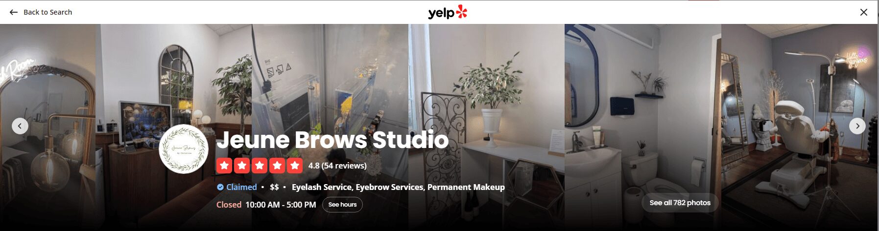 Collage of interior studio spaces with furniture, plants, and decor elements, viewed from various angles.